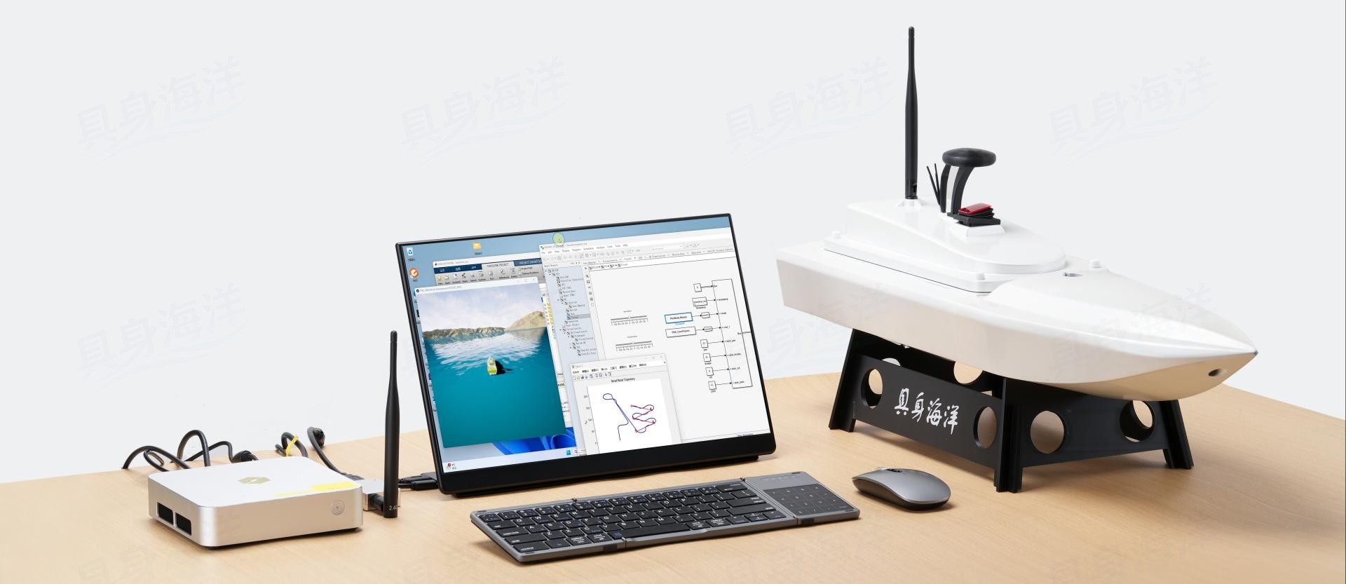 基于模型设计(MBD)的无人艇智能航行教学实验平台